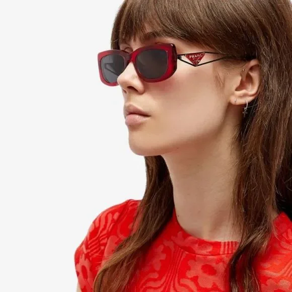 PRADA New Symbol logo Red Sunglasses Red Lenses Prada Linea Rossa Sunglasses | PRADA main image 4